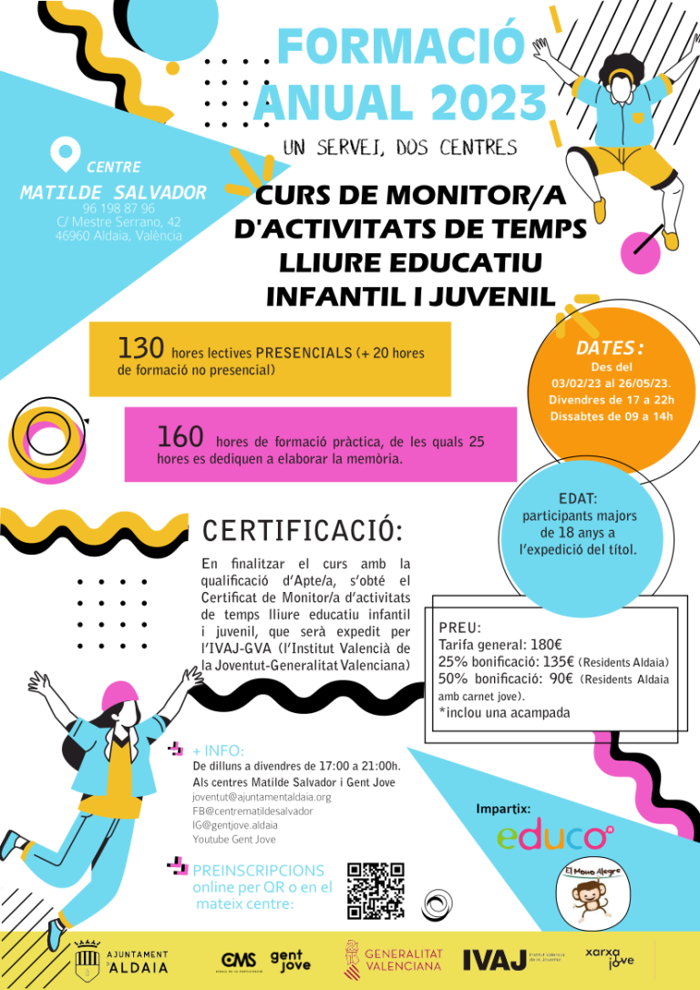 CURS MONITOR/A DE TEMPS LLIURE EDUCATIU INFANTIL I JUVENIL 2023